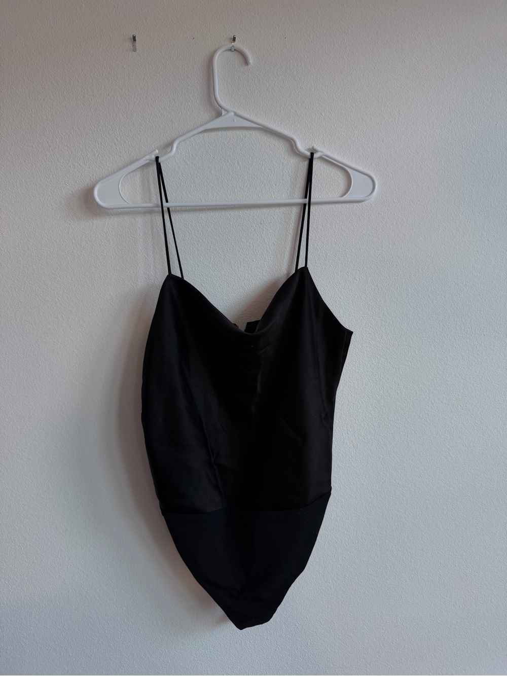 ALICE AND OLIVIA Black Spaghetti Strap Bodysuit